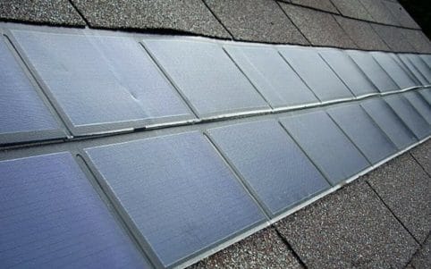 solar roofing shingles installed in southern California which can help homeowners save money and produce electricity using solar power